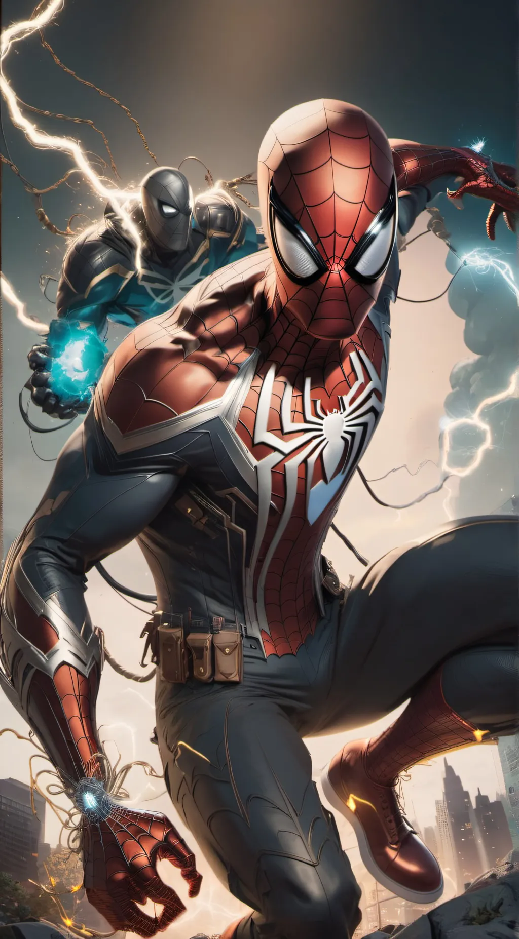 ai character: spider Man  background