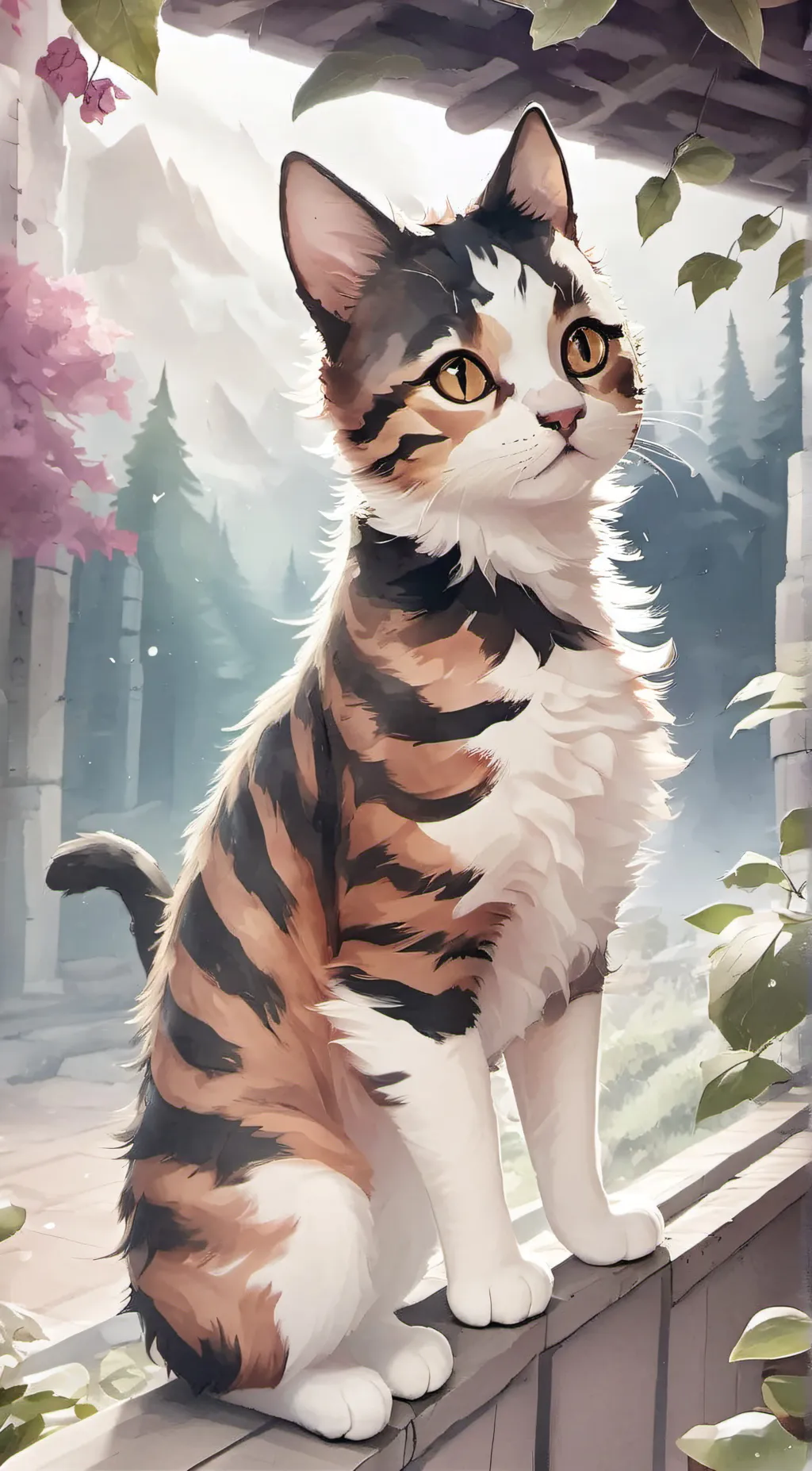 ai character: Stripes background