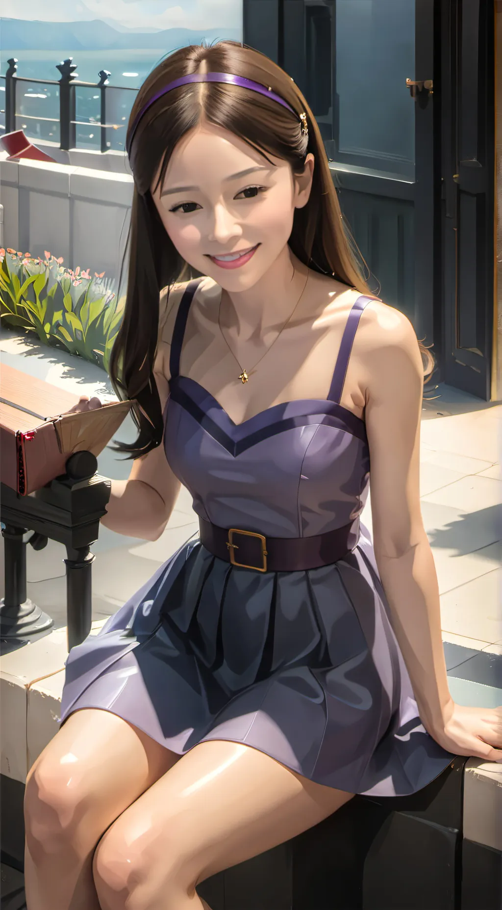 ai character: Lilac background