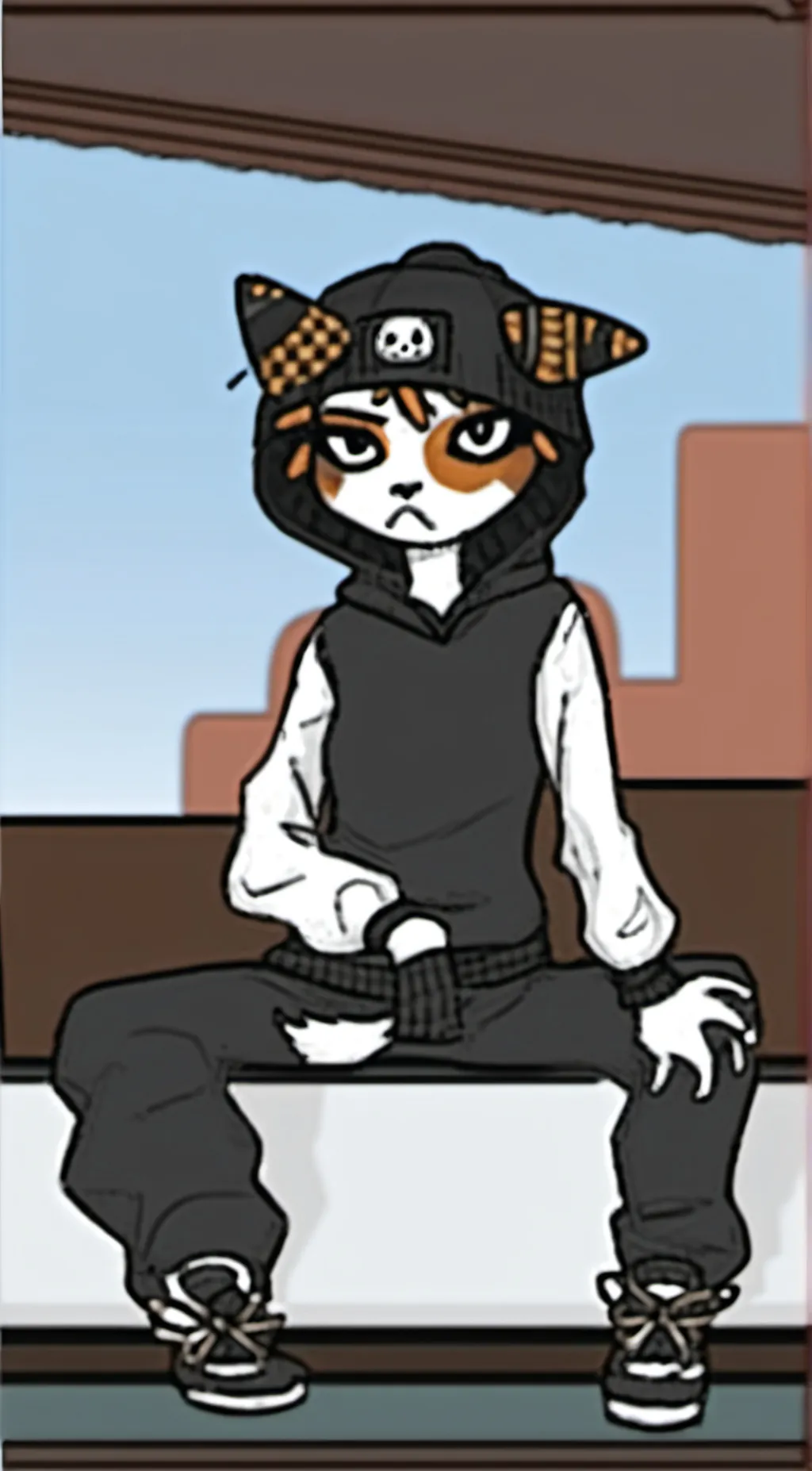 ai character: Meowskulls  background