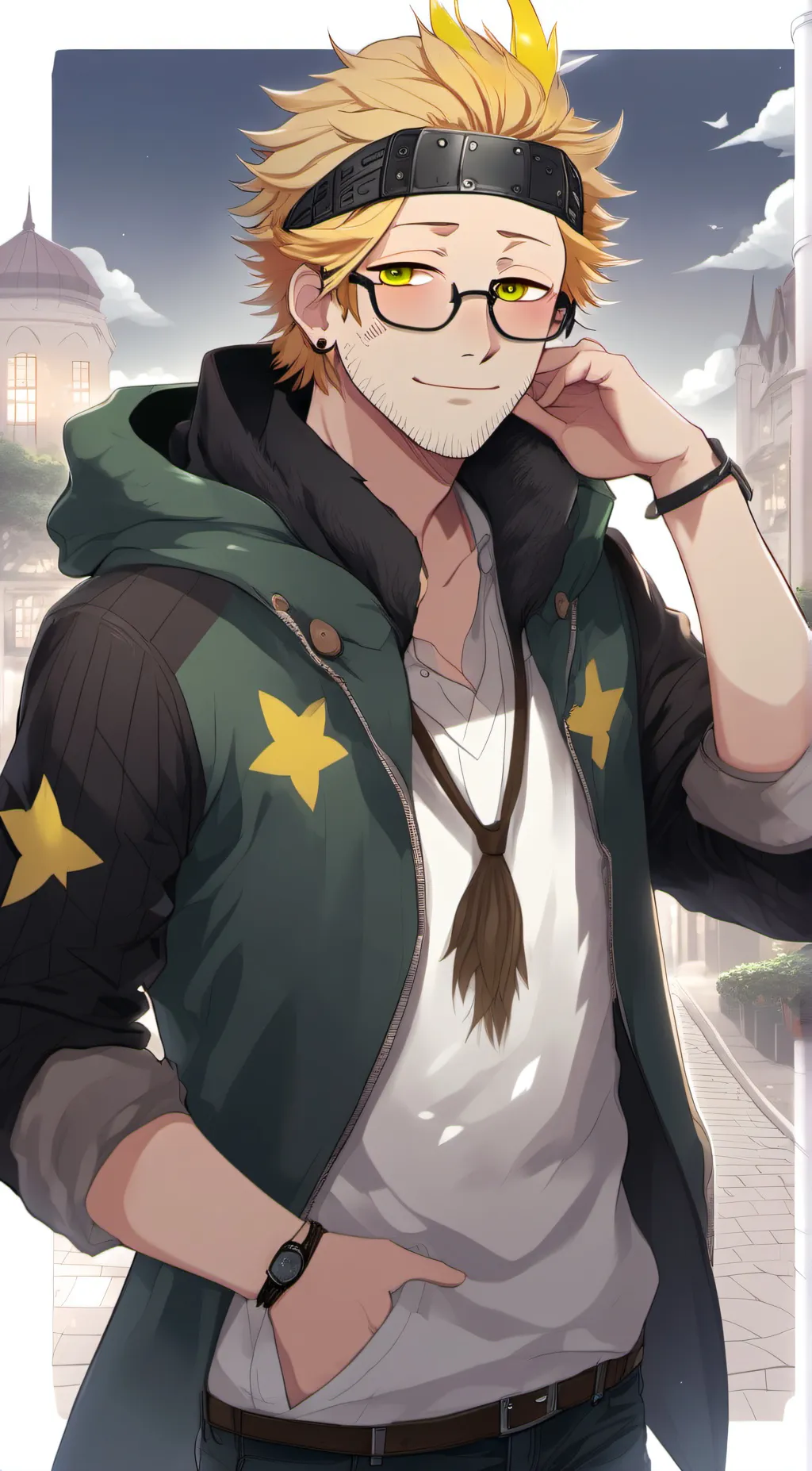 ai character: mic background