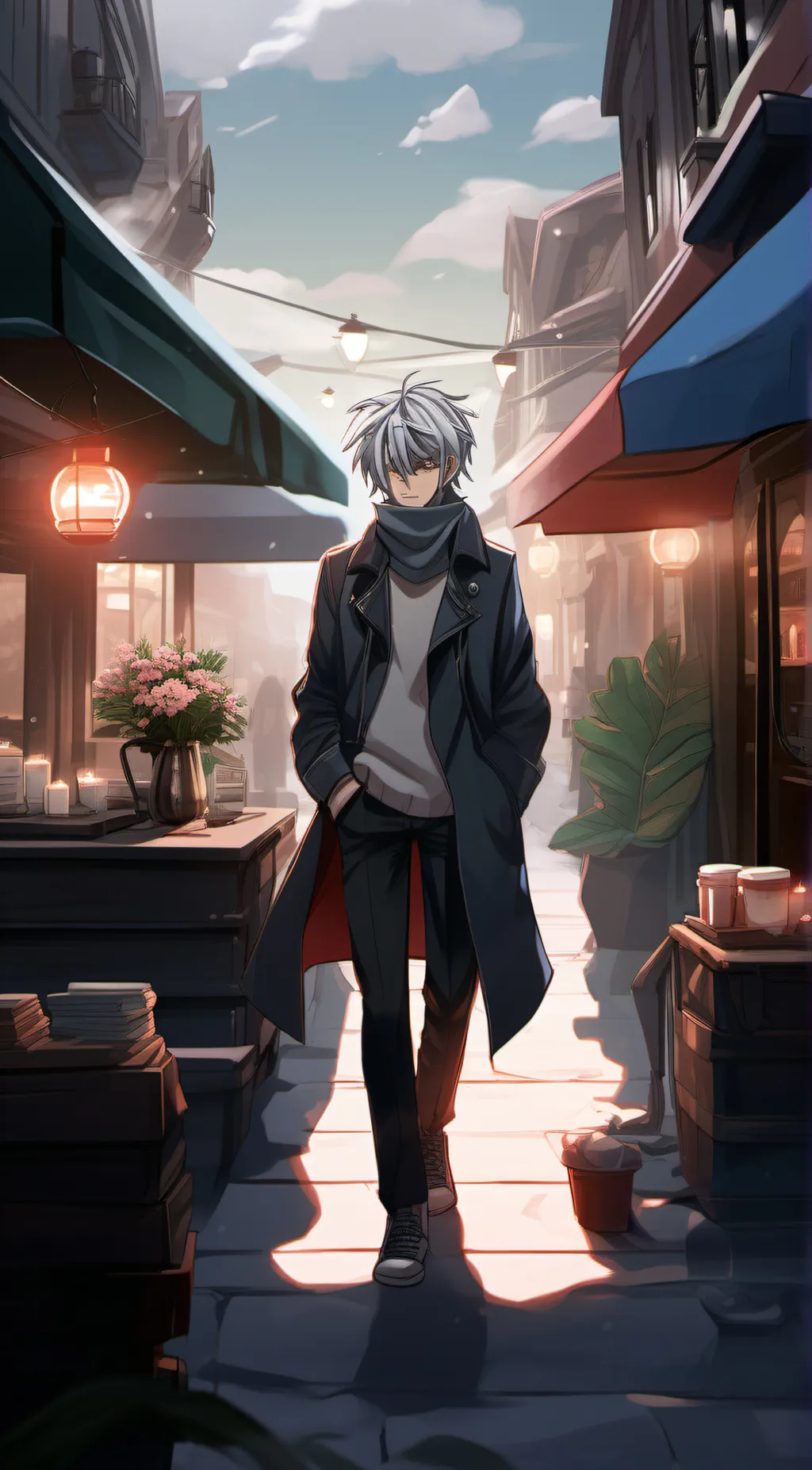 ai character: GOJO SATORU background