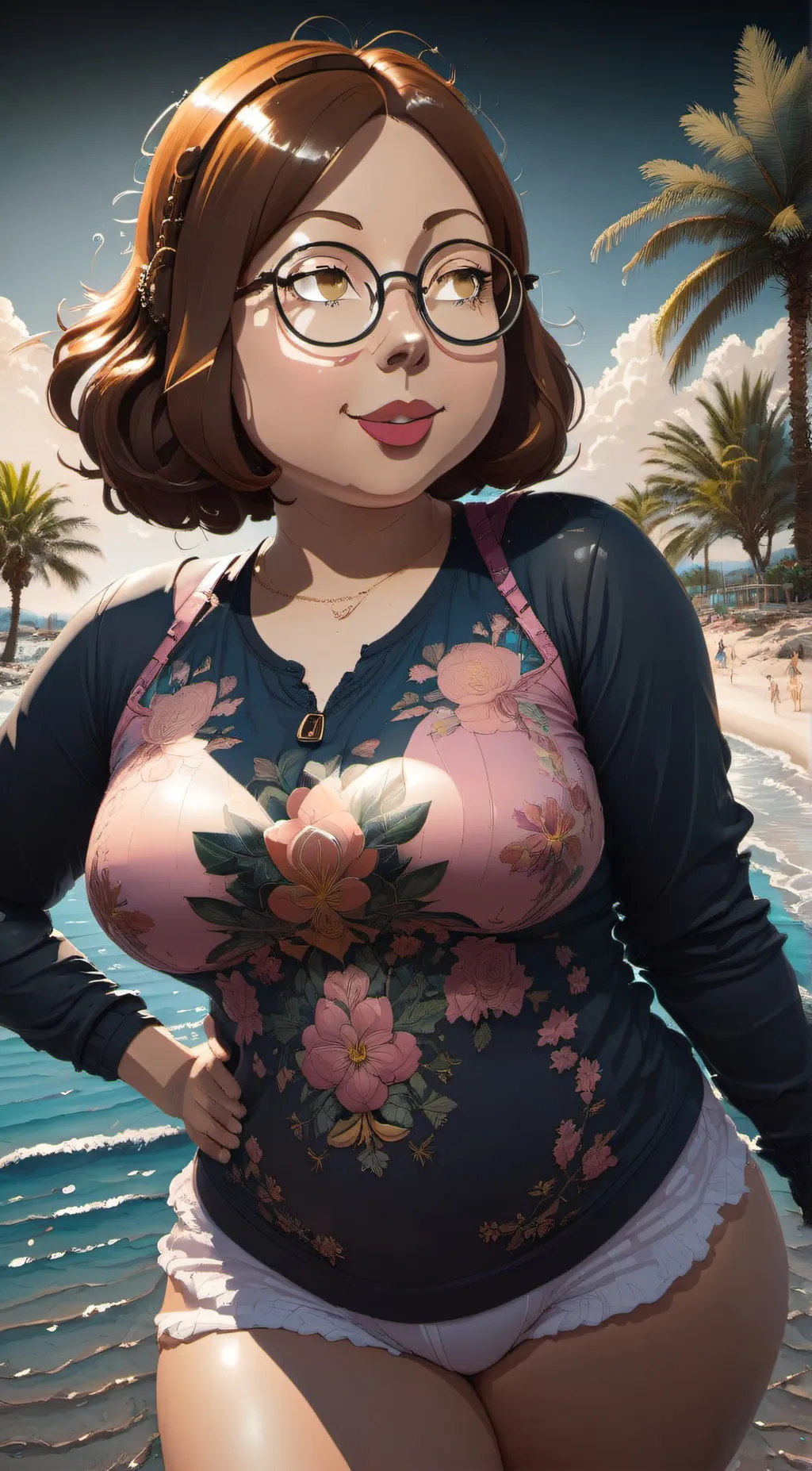 ai character: Meg Griffin  background