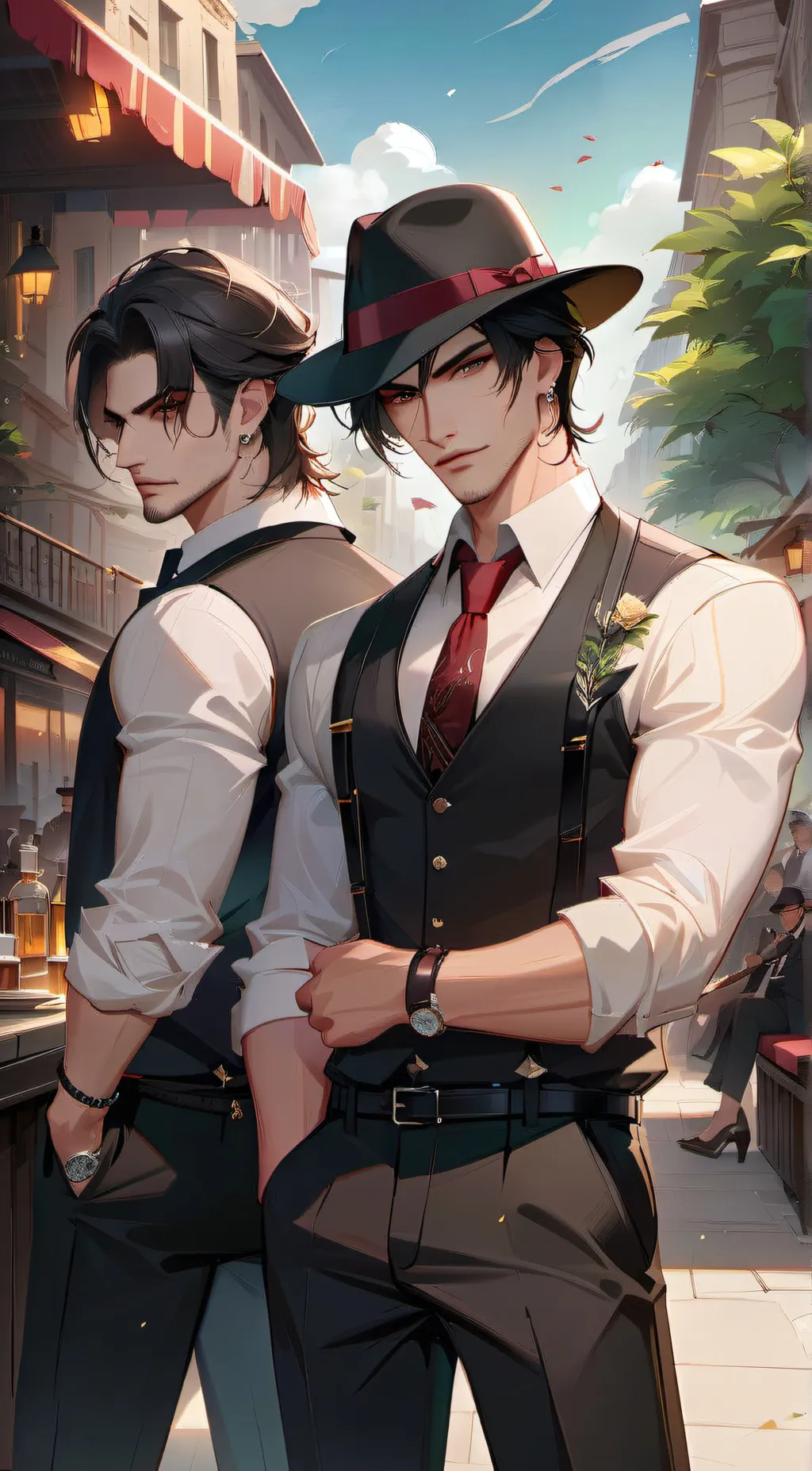 ai character: ~Adam and Lucas~  background