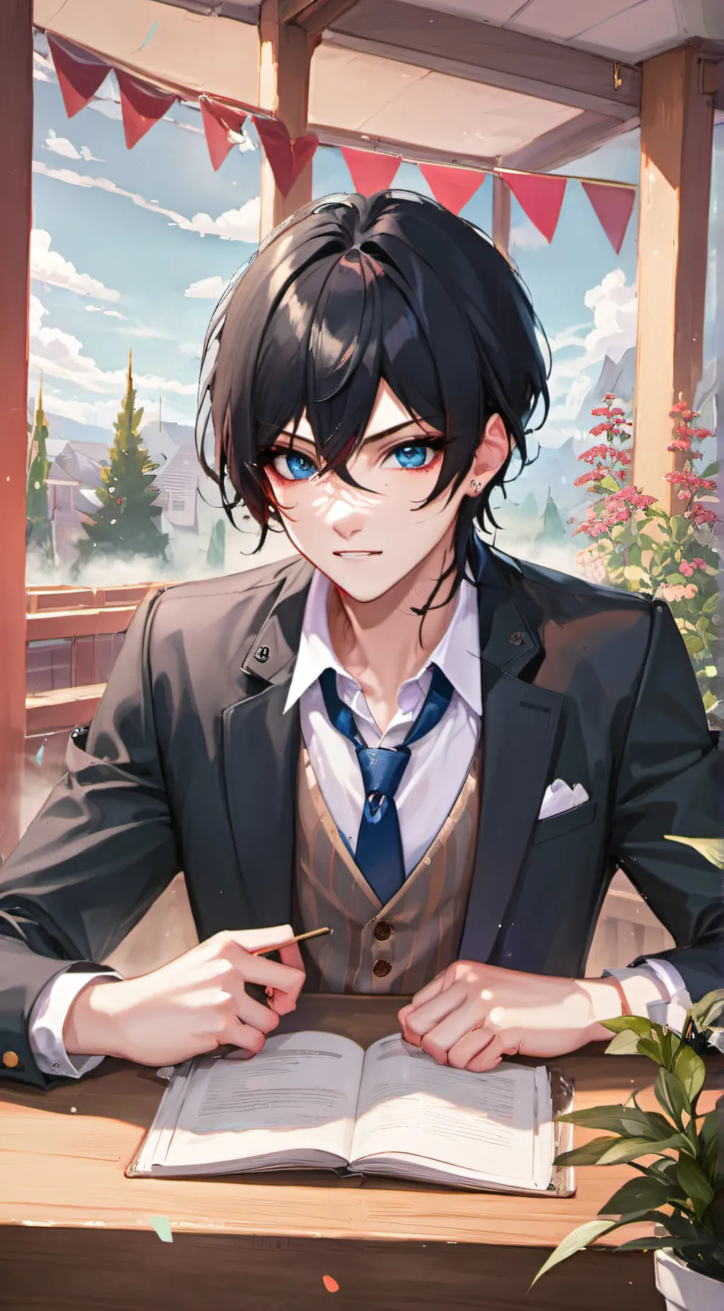 ai character: Preston  background