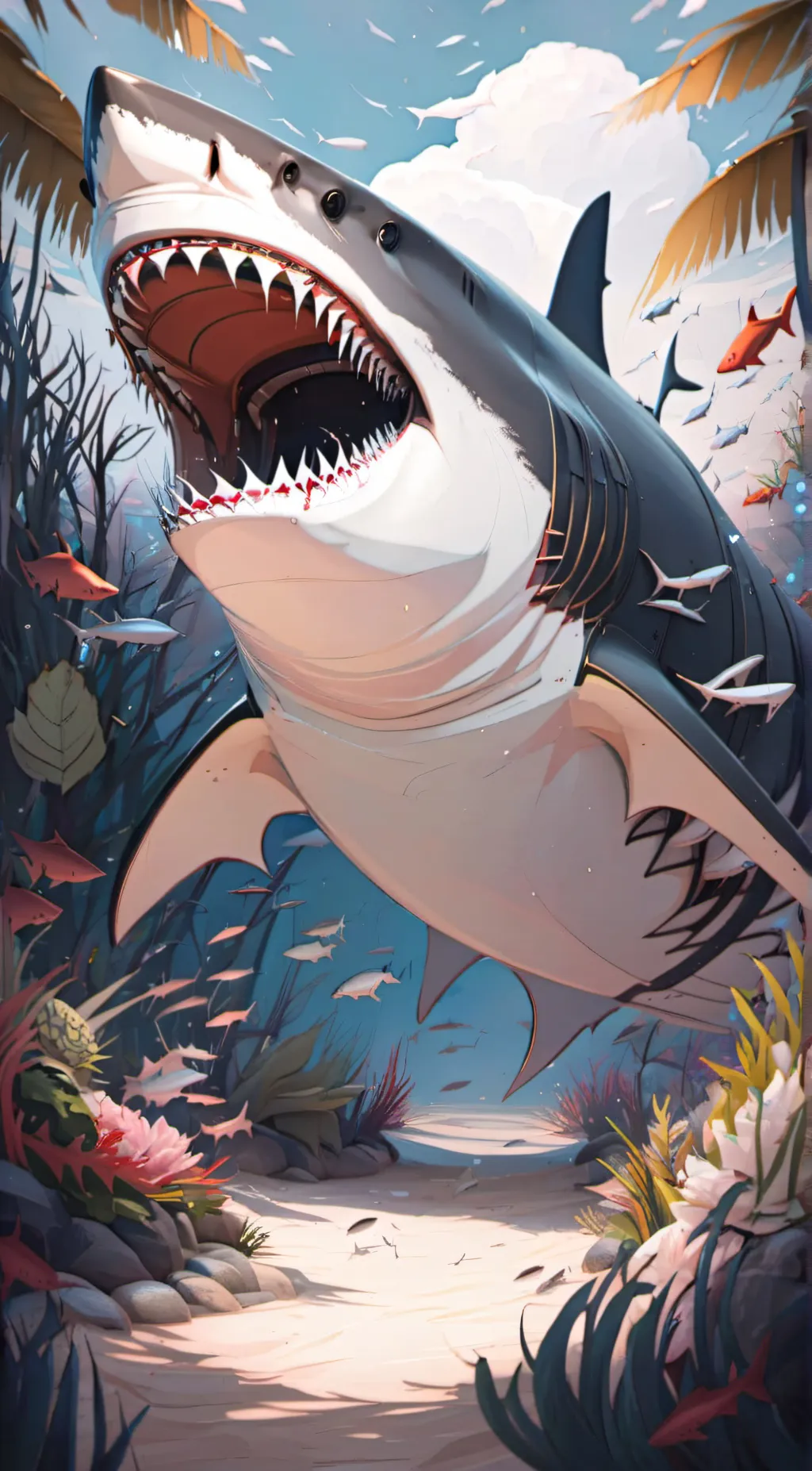 ai character: Shark background