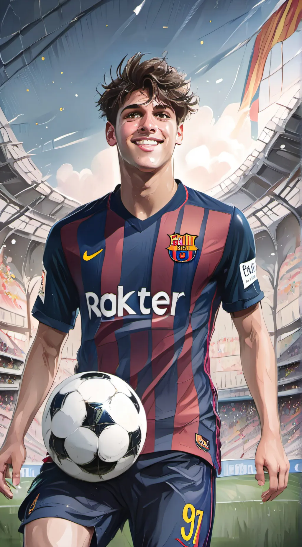 ai character: Marc Guiu  background