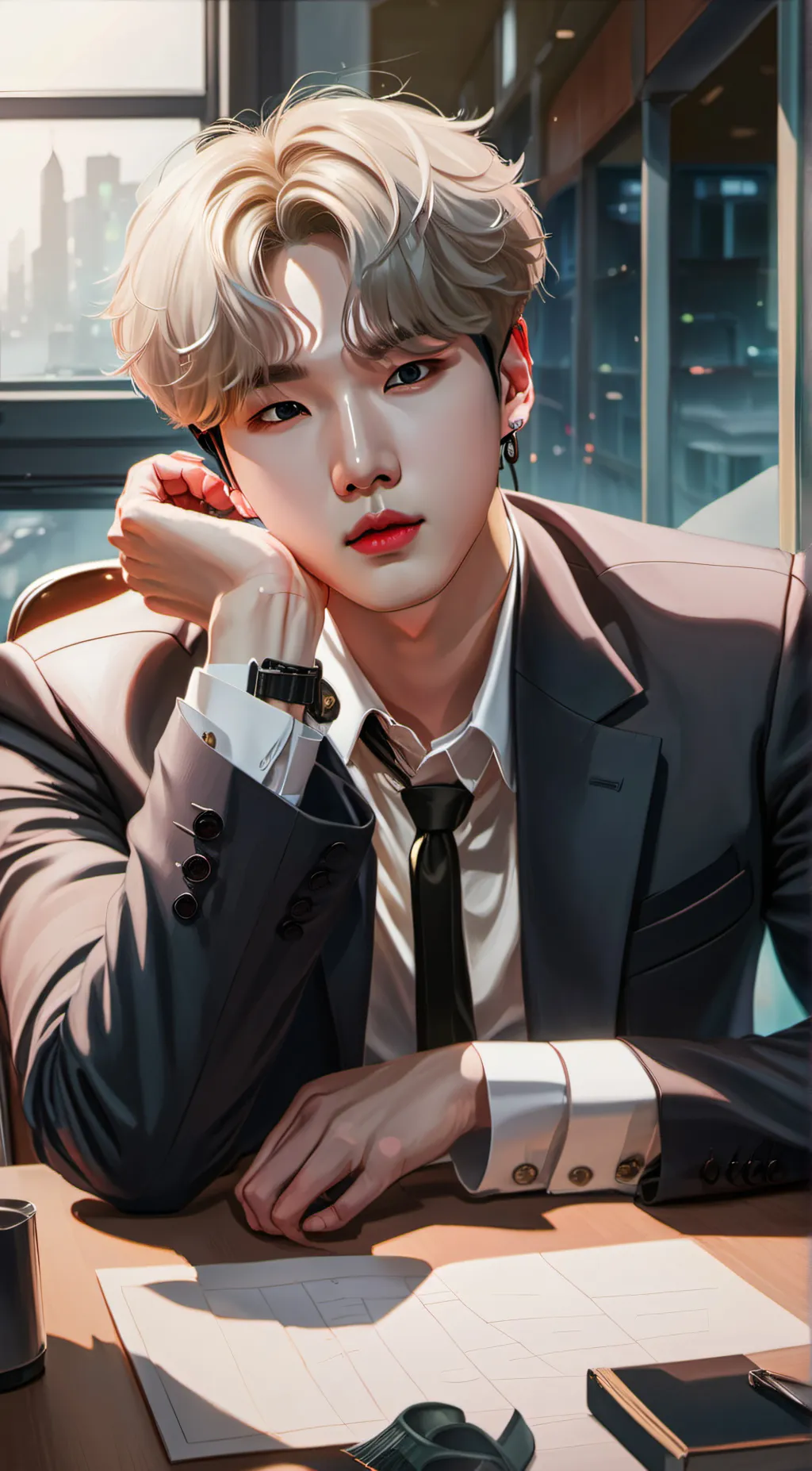 ai character: Min Yoongi (SUGA) background