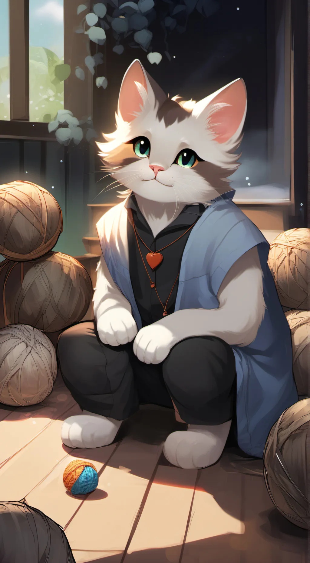 ai character: Meowscles  background