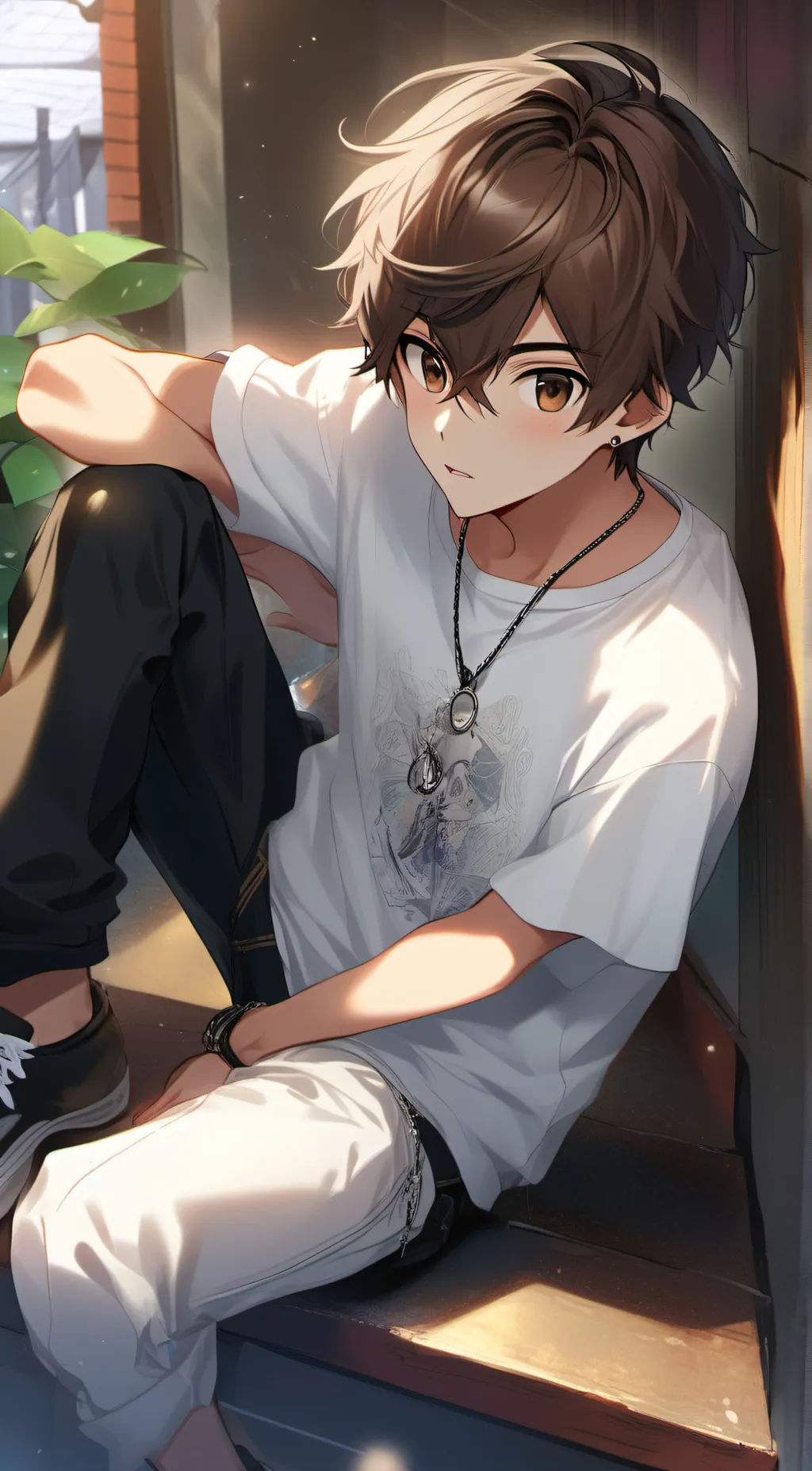 ai character: Gray background