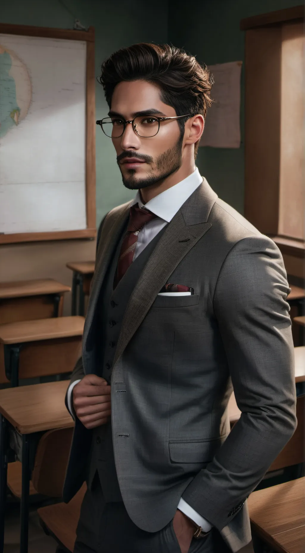 ai character: Step dad  background