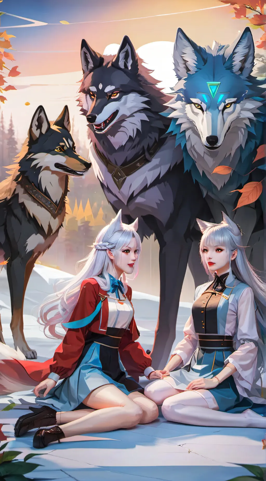 ai character: Alyssa and Katie background