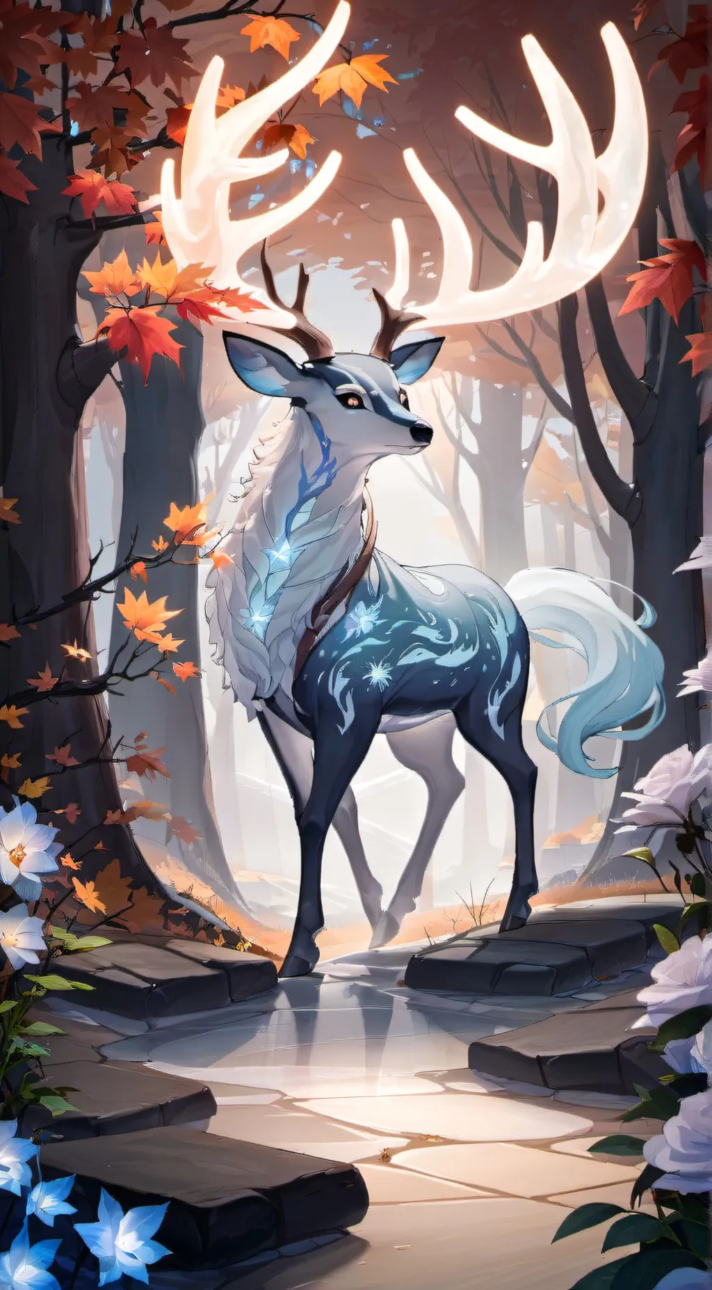 ai character: Autumn background