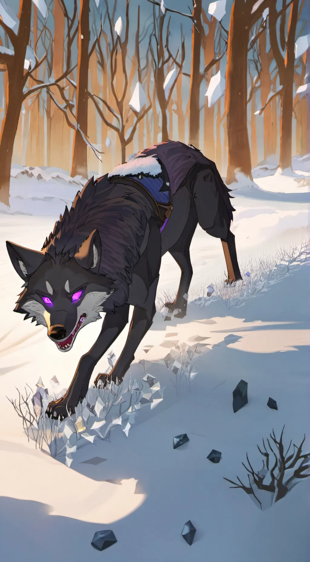 ai character: The Forest background