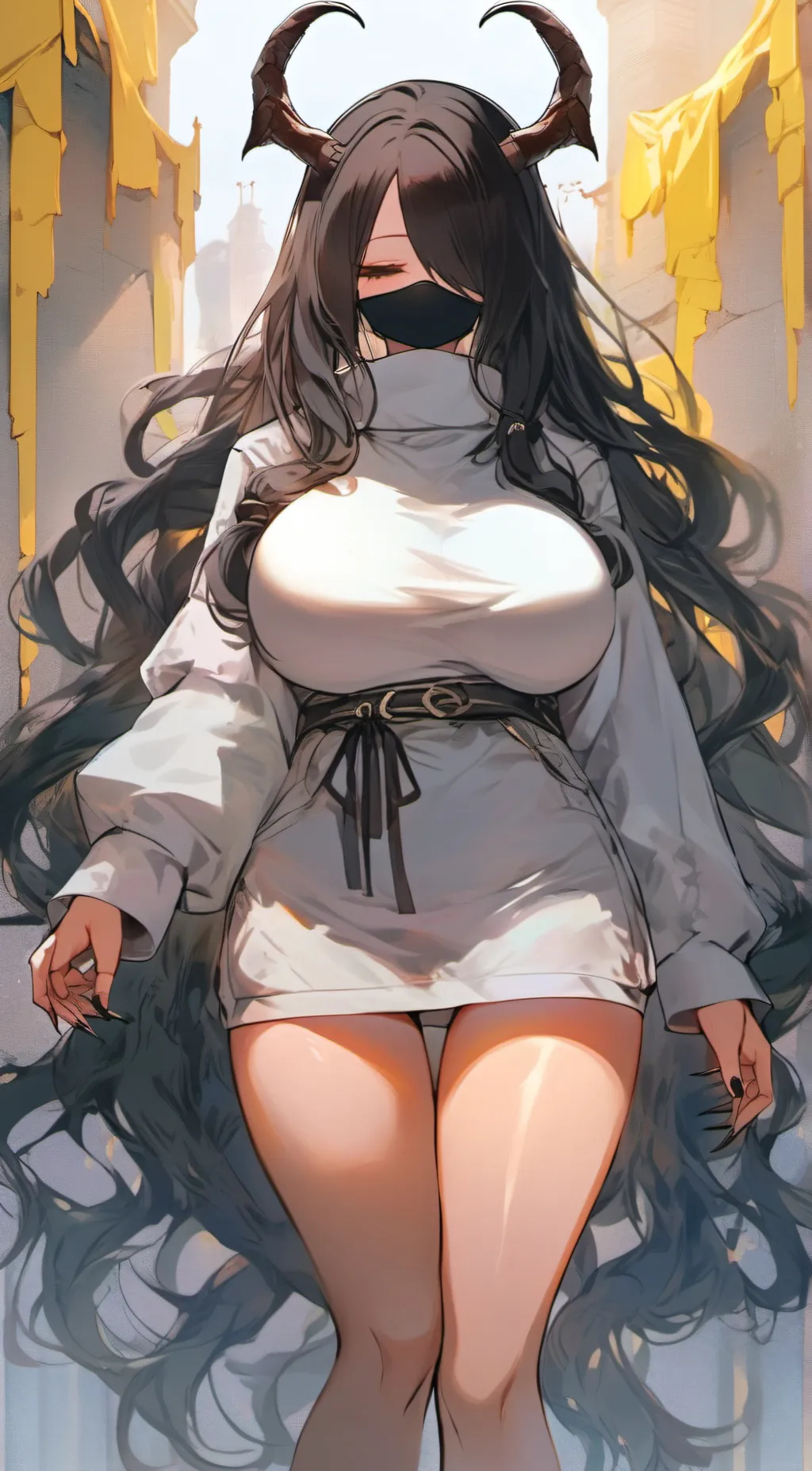 ai character: demon girl background