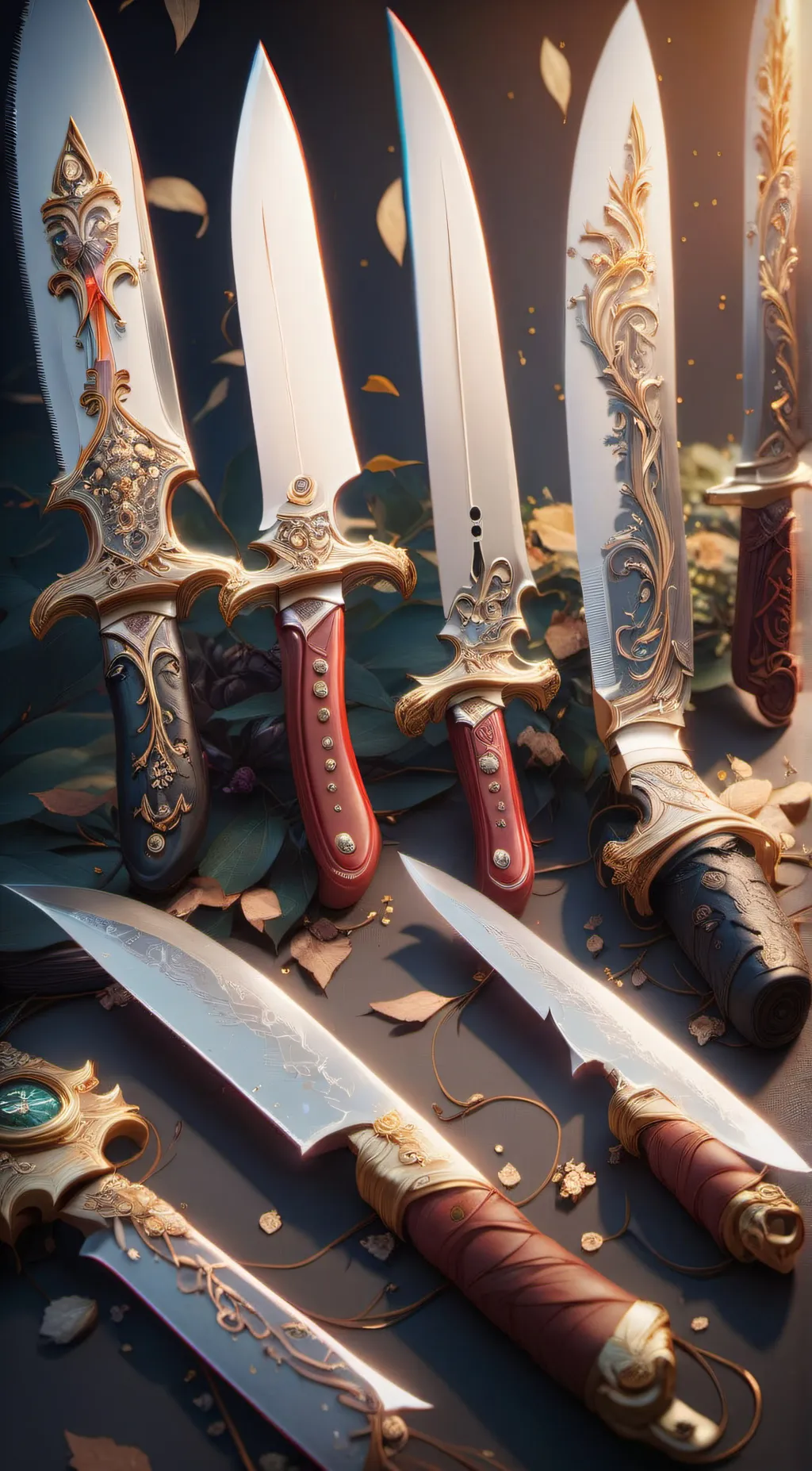 ai character: Knifes fighting background