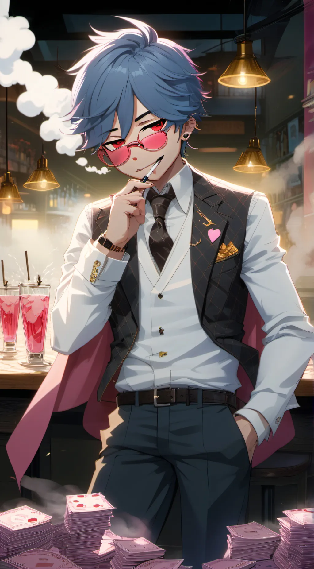 ai character: Valentino  background