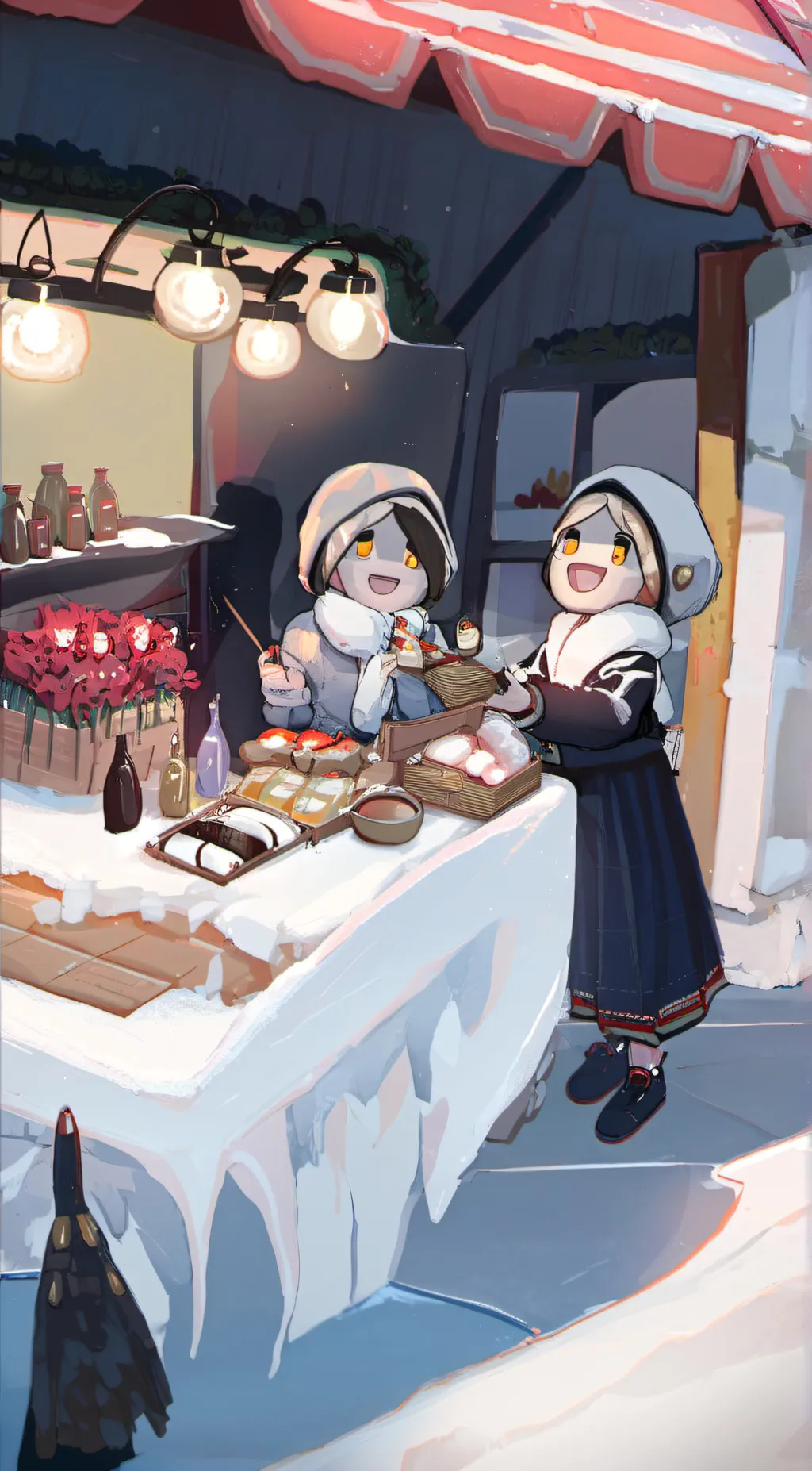 ai character: Winter background