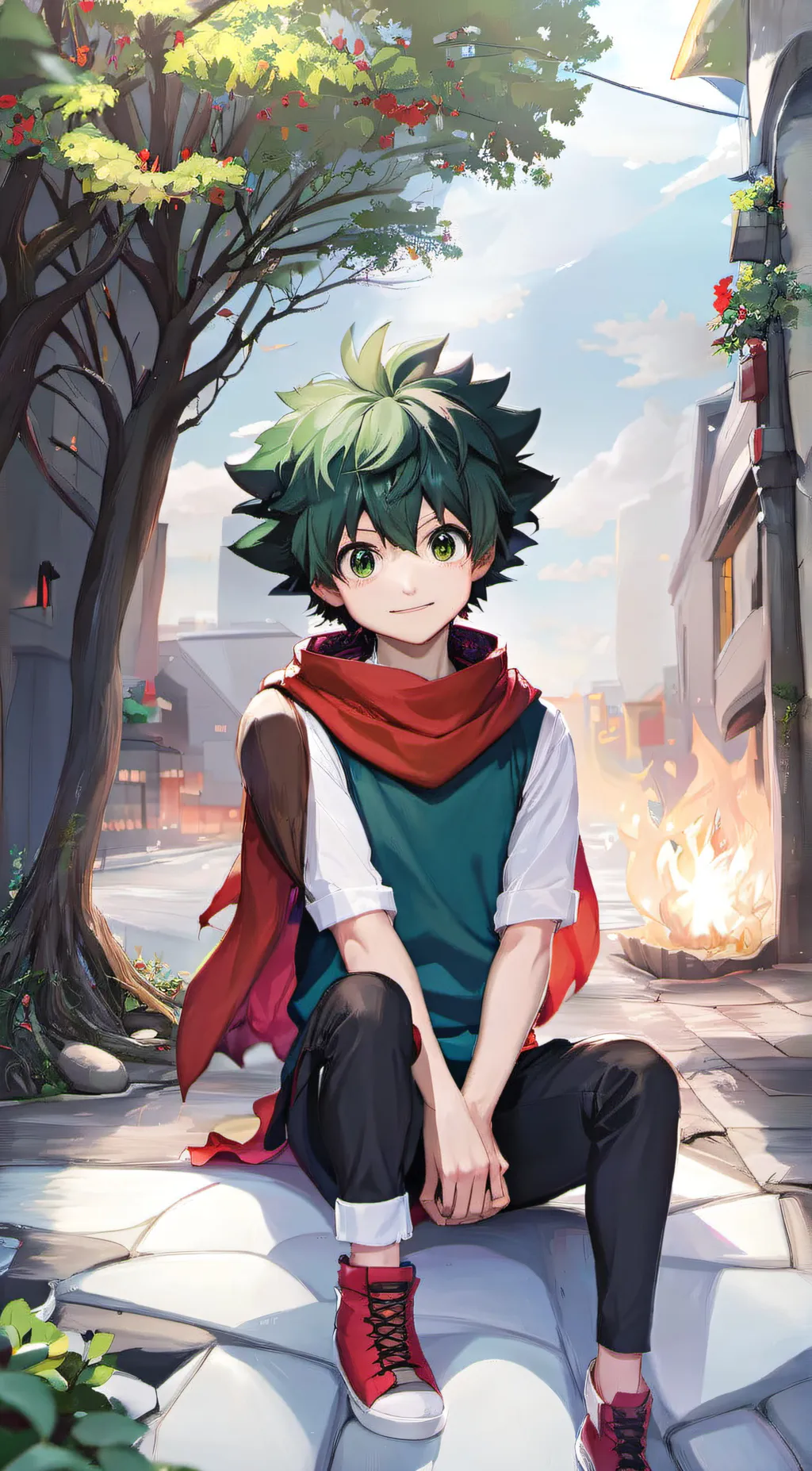 ai character: Deku background