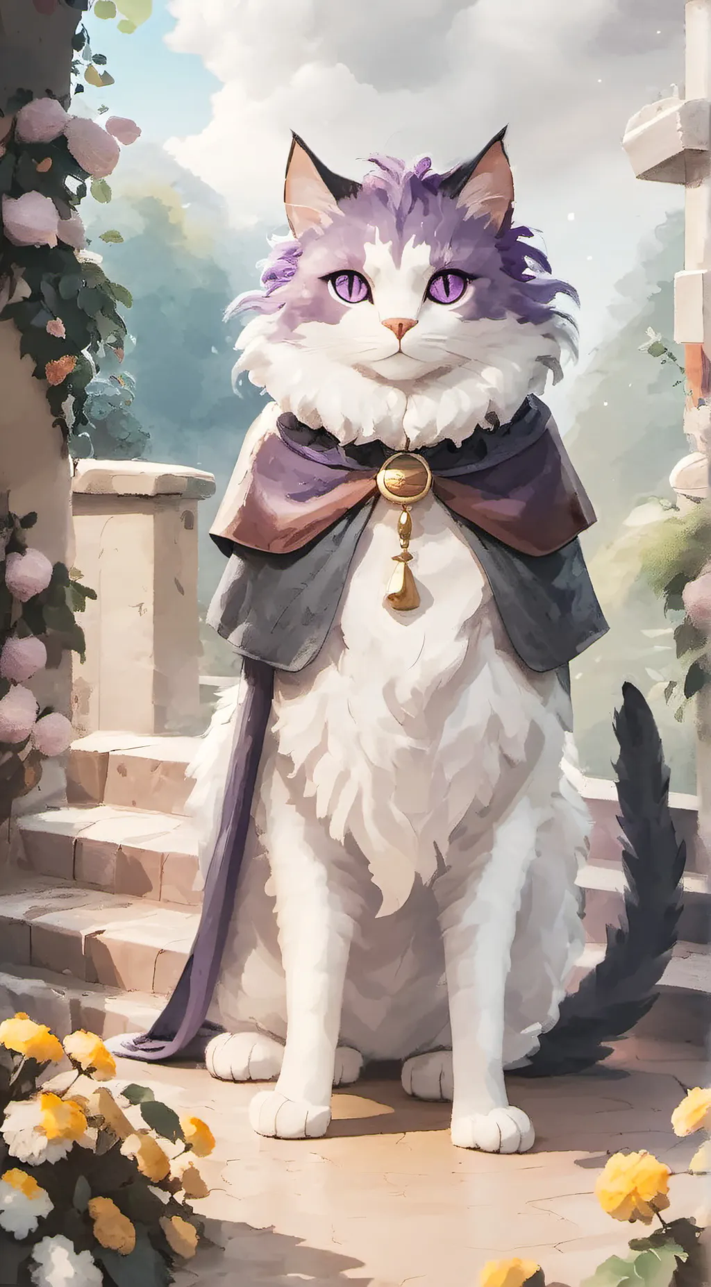 ai character: Cat god (Fem) background