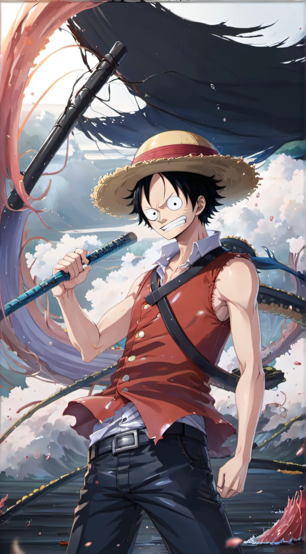 ai character: luffy background