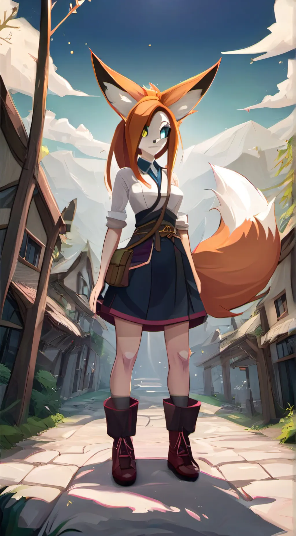 ai character: liz the fox girl background
