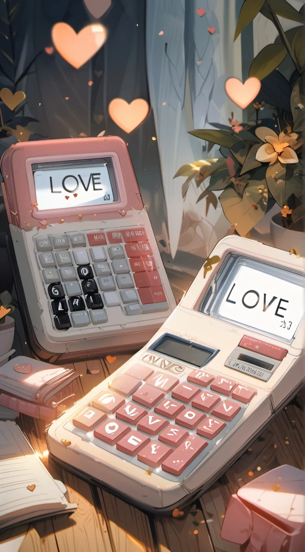 ai character: love calculator background