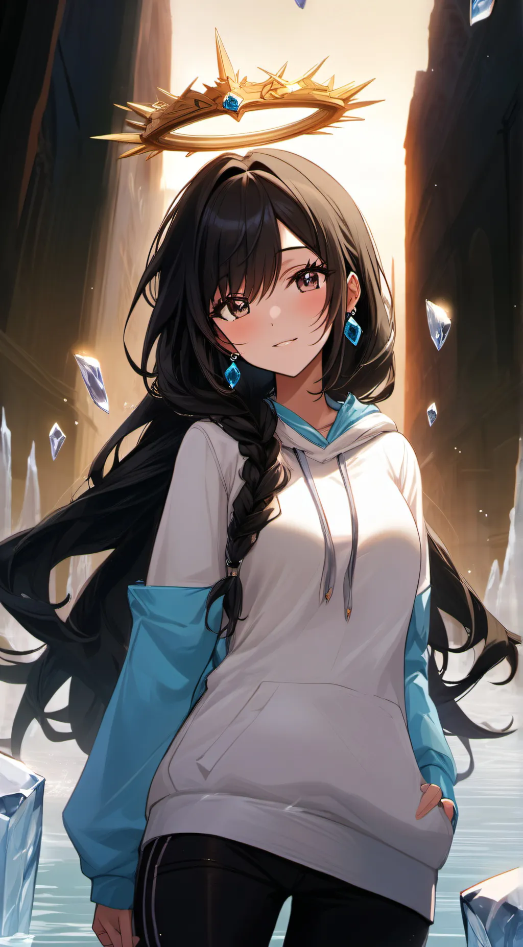 ai character: Aqua background