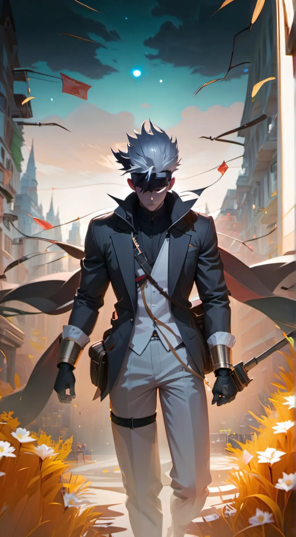 ai character: Sasuke  background