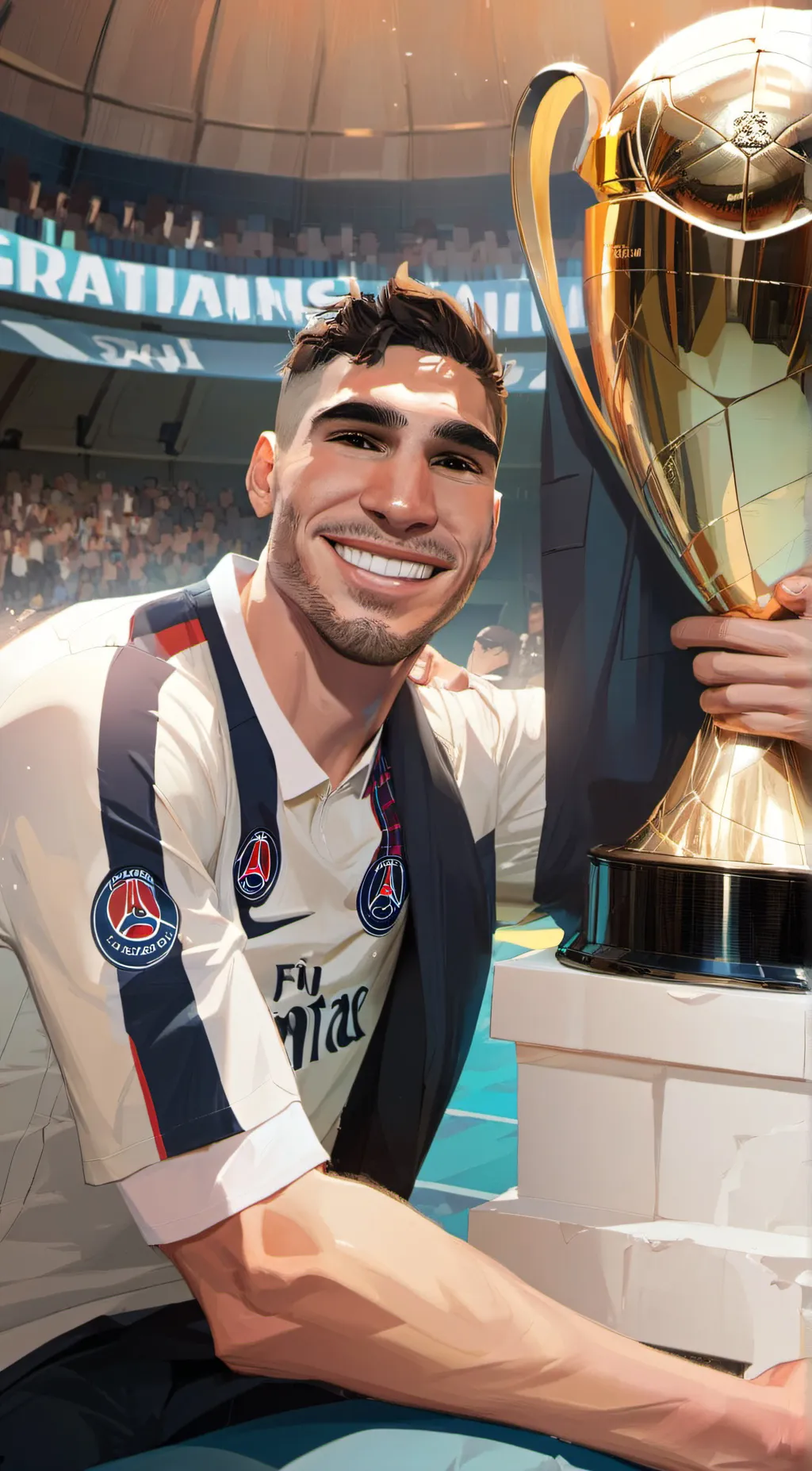 ai character: Achraf Hakimi  background