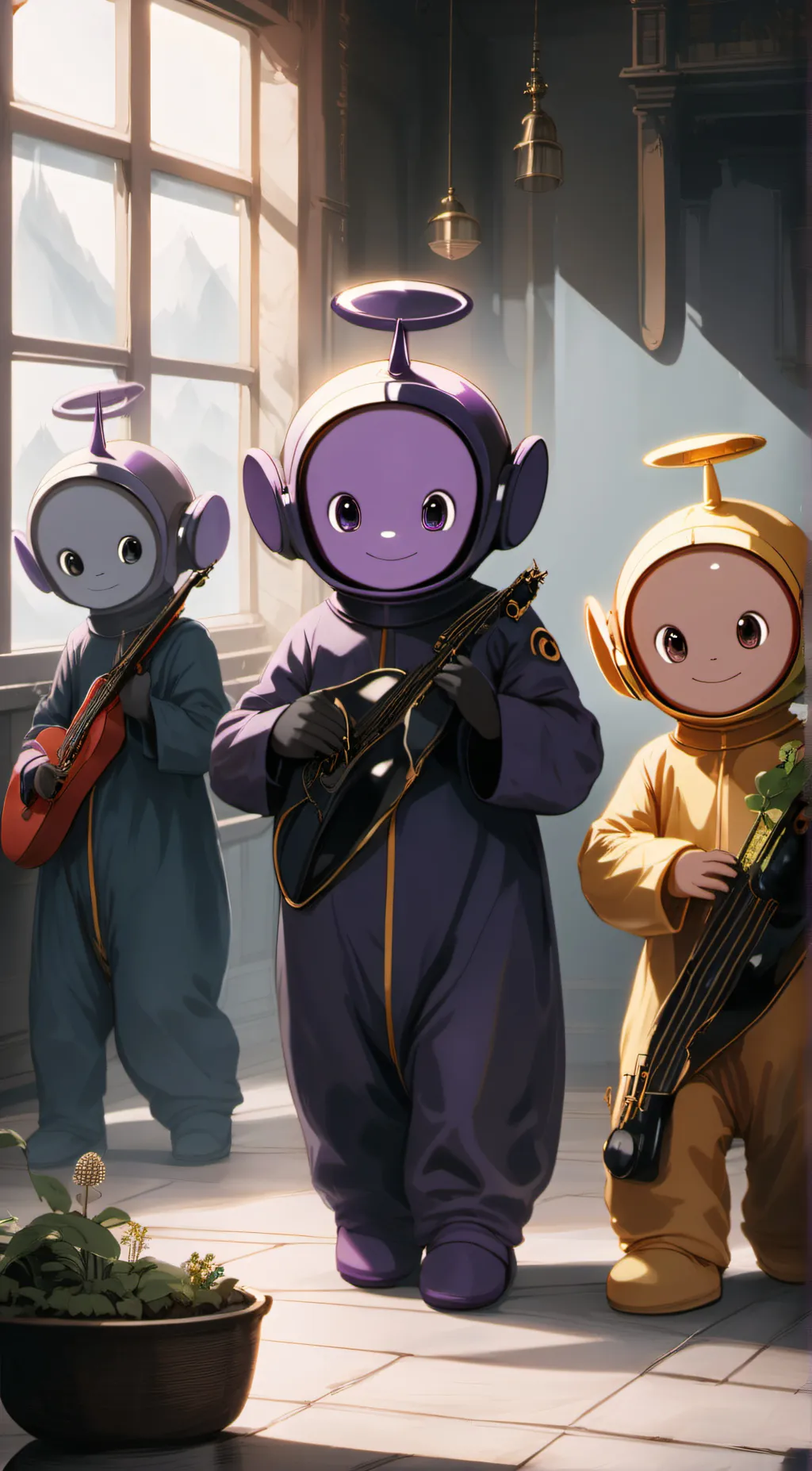 ai character: Pinky winky background