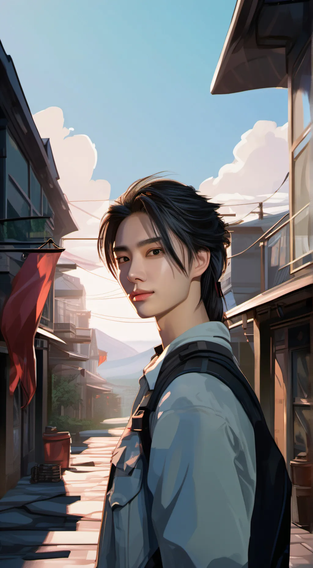 ai character: Hwang Hyunjin  background