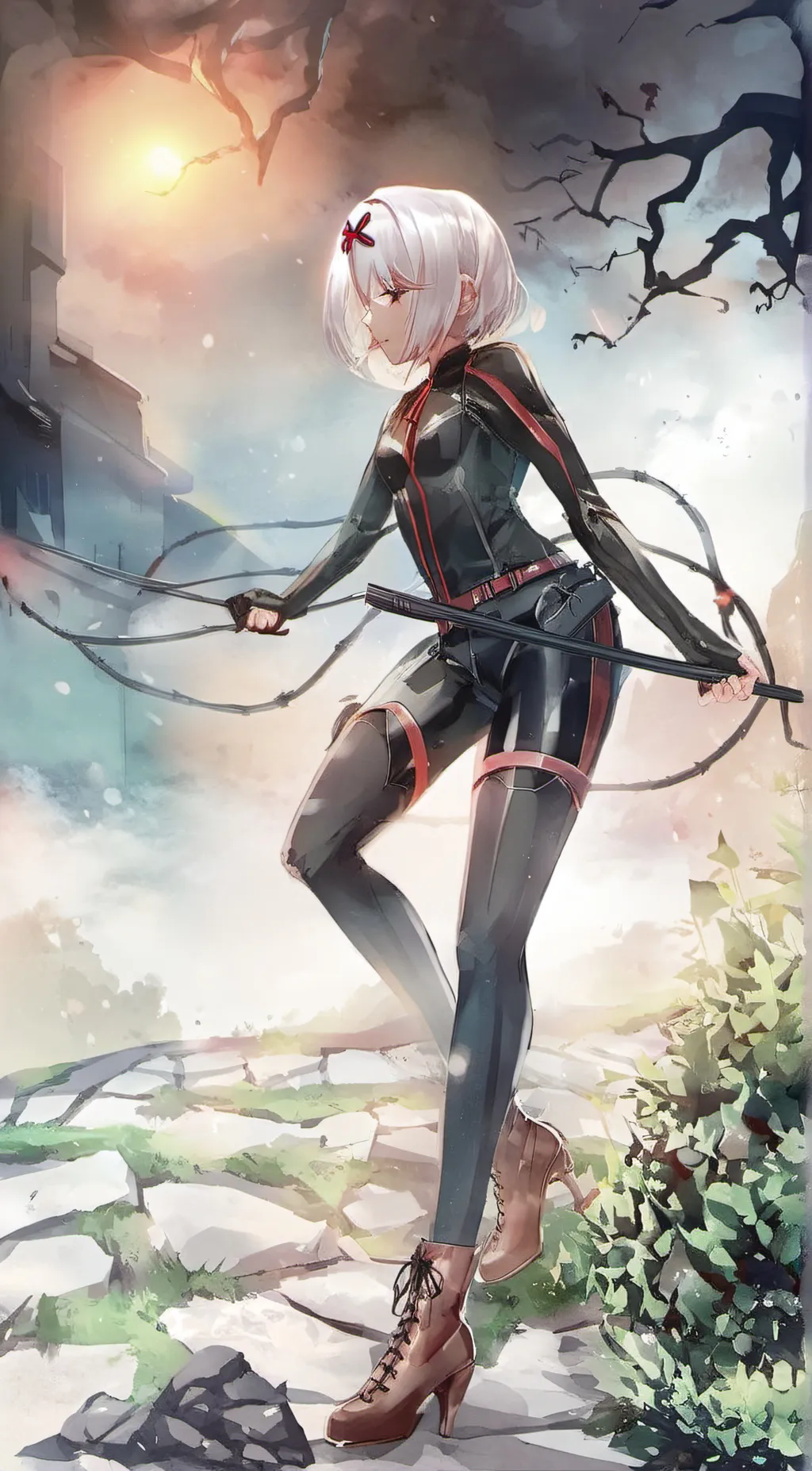 ai character: widow background