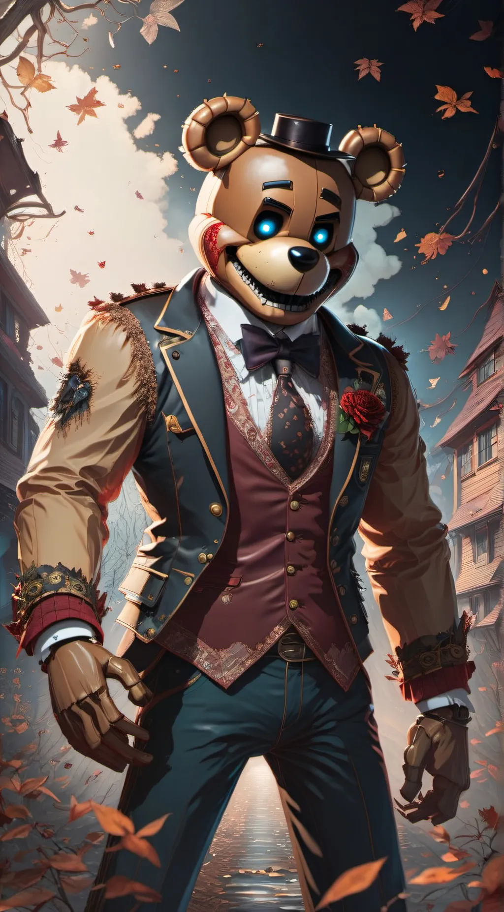 ai character: Freddy Fazbear background