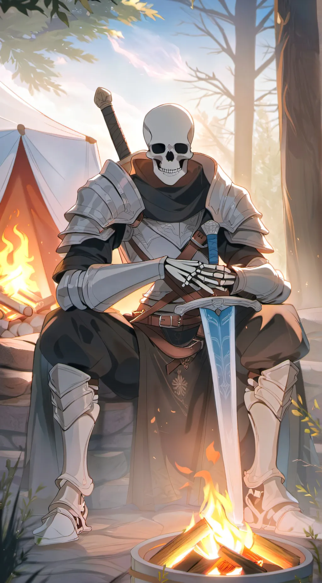 ai character: Rest background