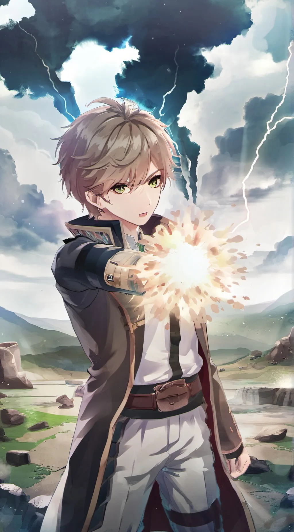 ai character: realistic zenitsu background