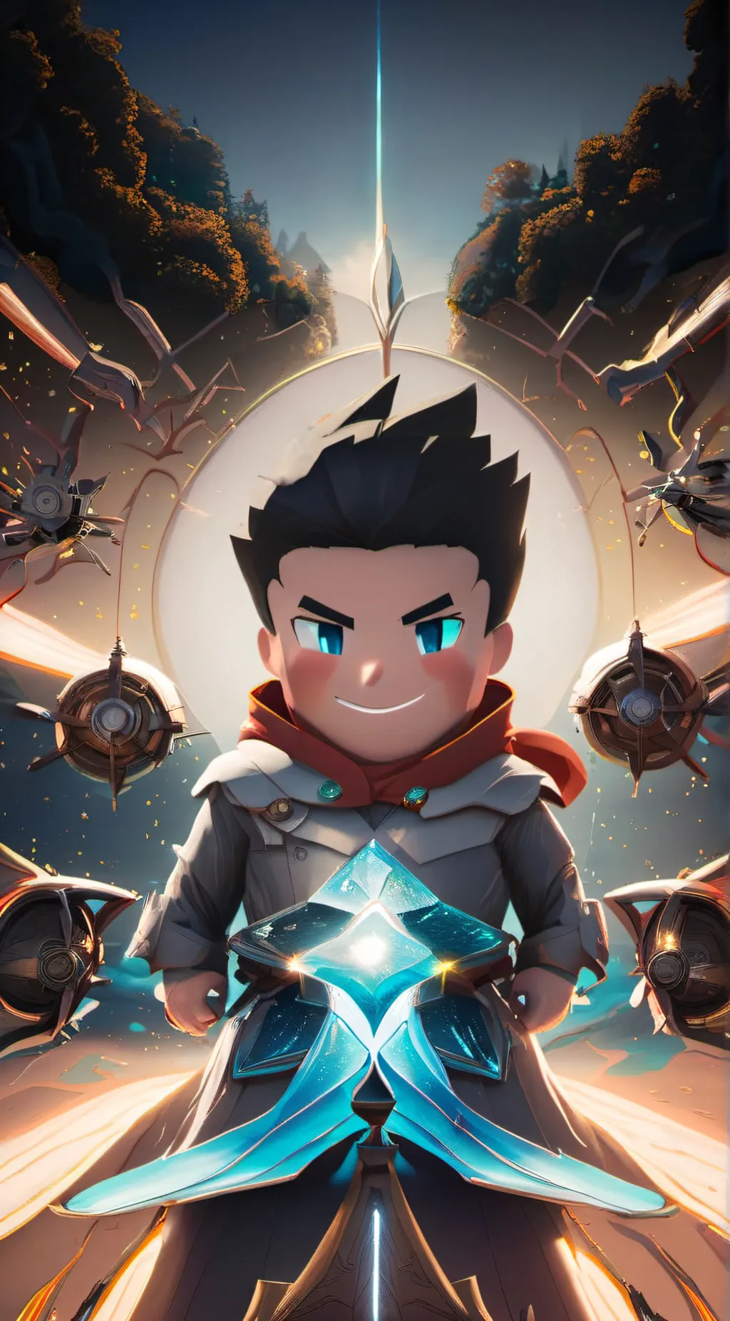 ai character: Minecraft people  background