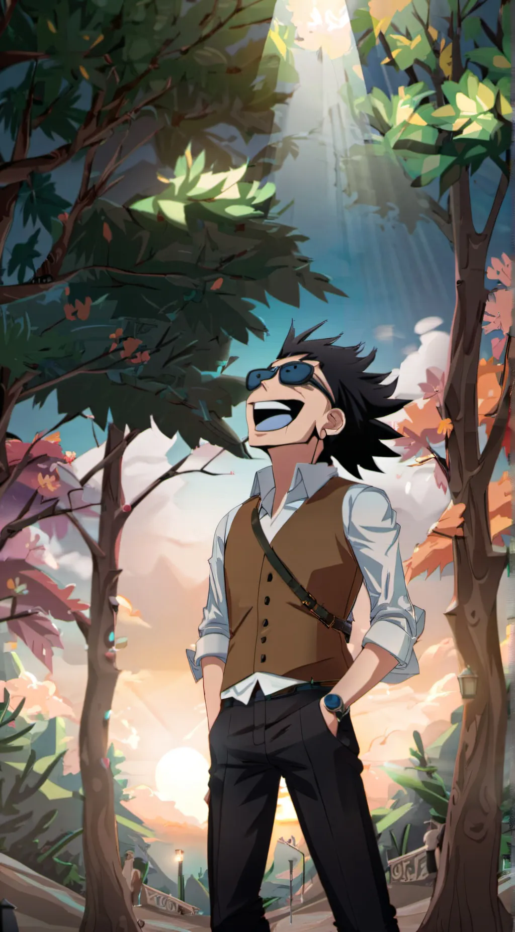 ai character: Shino aburume  background