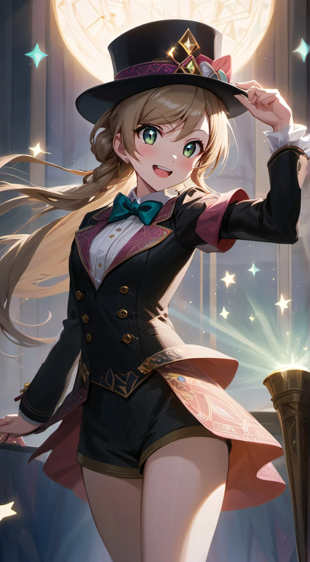 ai character: Ember Lightshimmer background