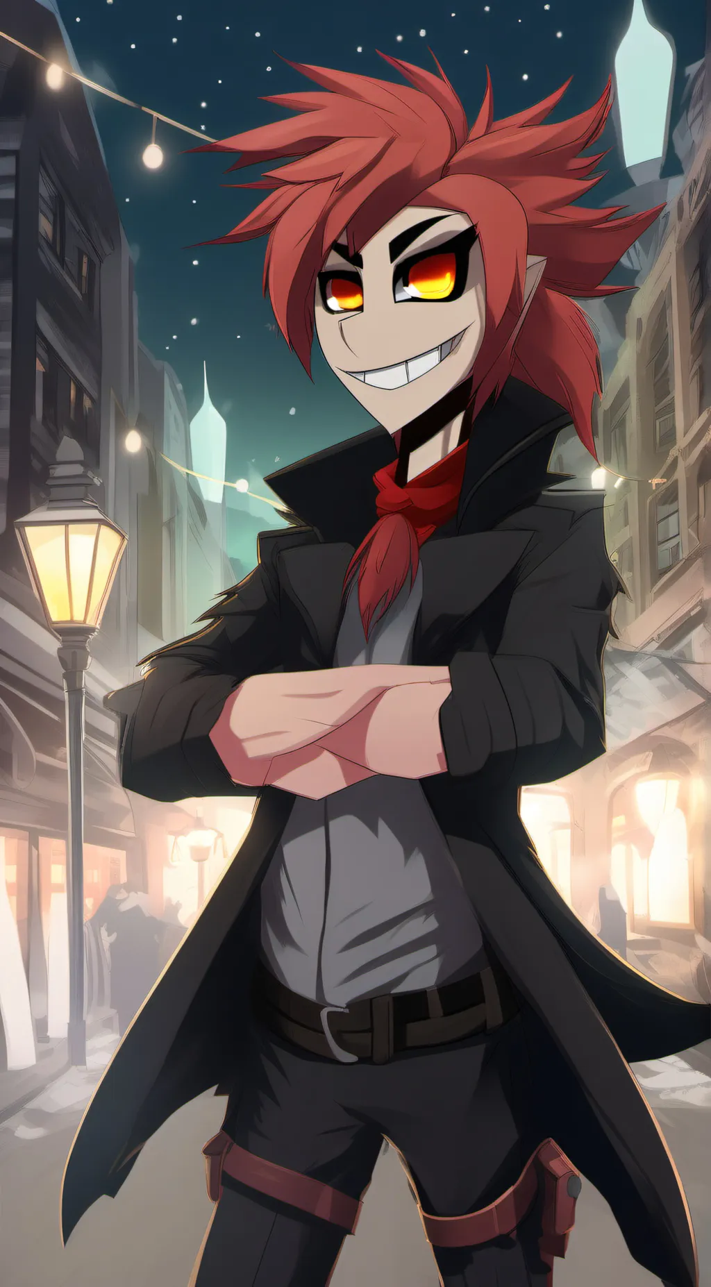 ai character: Hazbin Hotel x Mha background