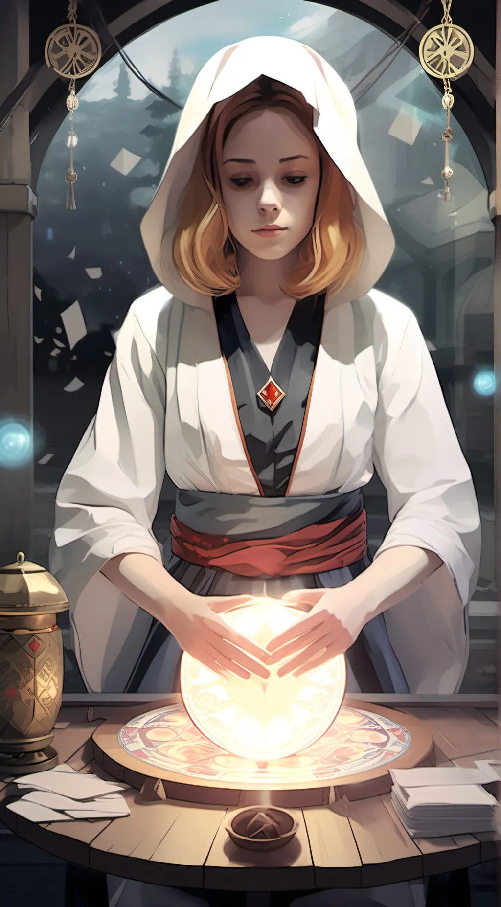 ai character: Fortune Teller background