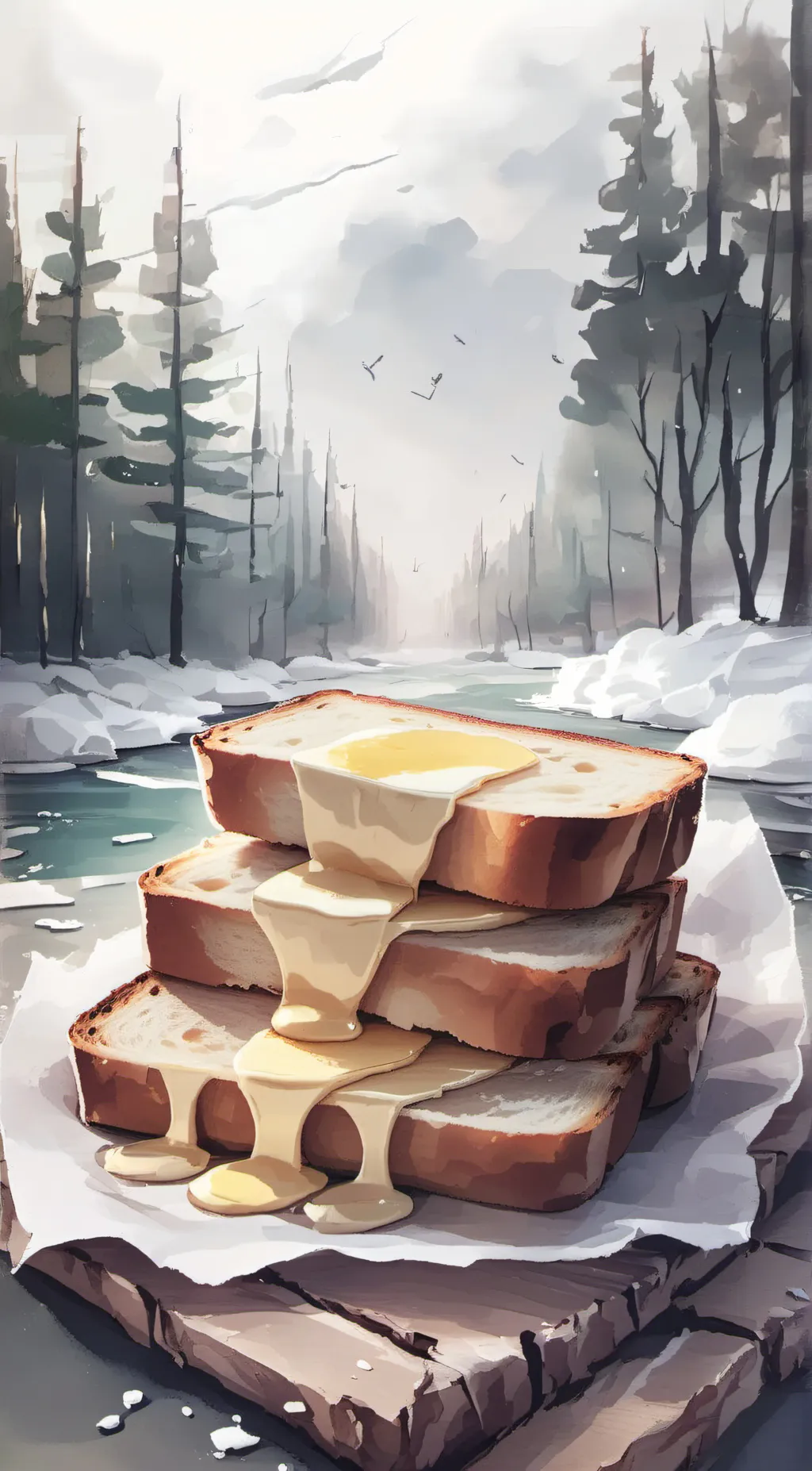 ai character: Bread background
