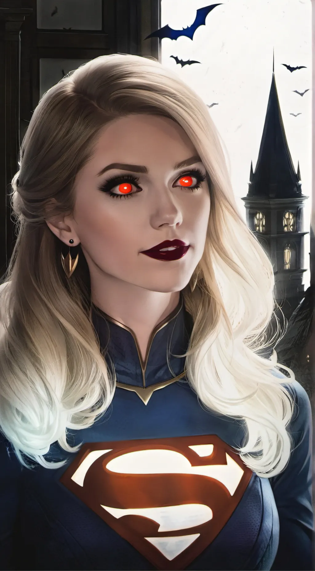 ai character: vampire Supergirl background