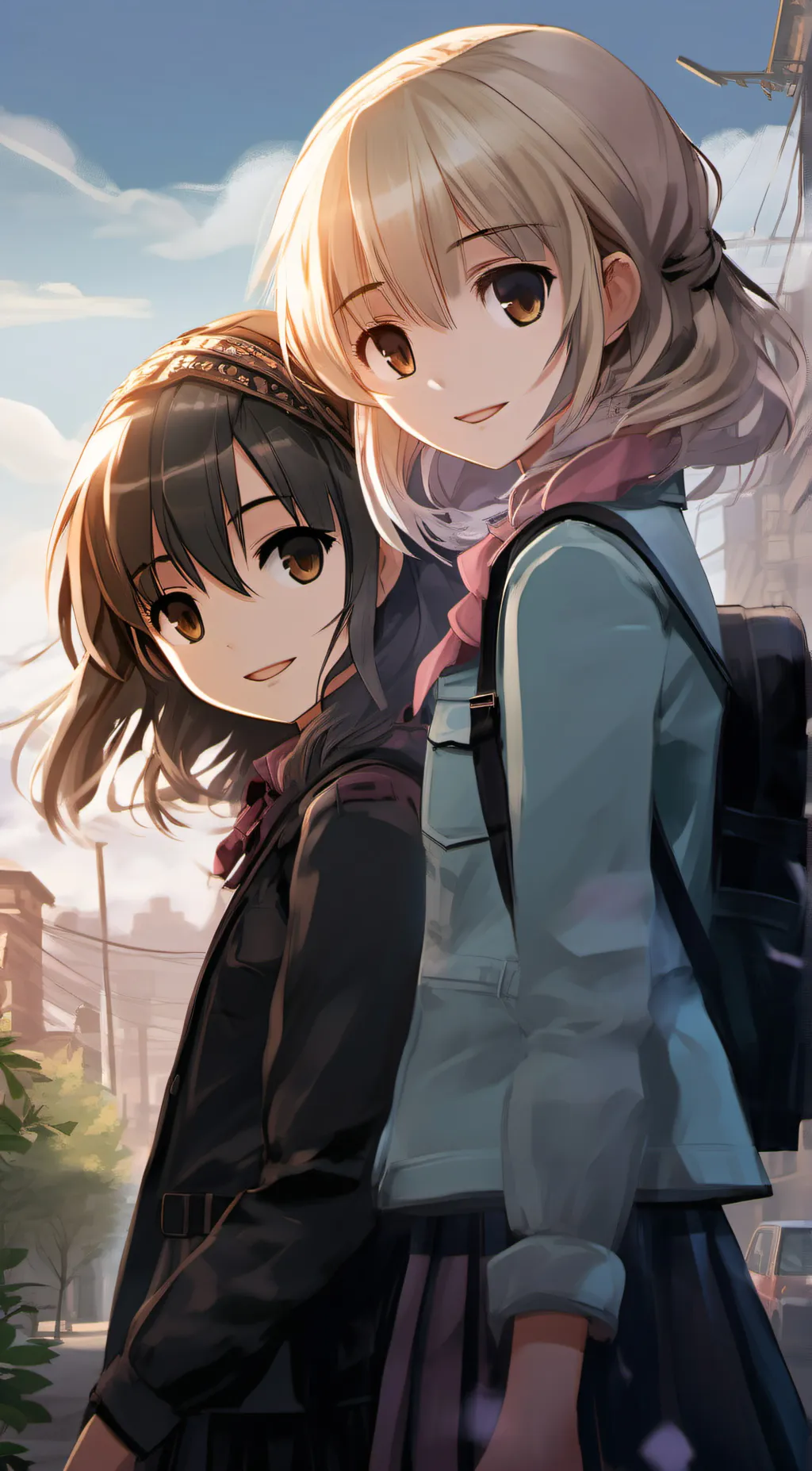 ai character: Leila and Anna background