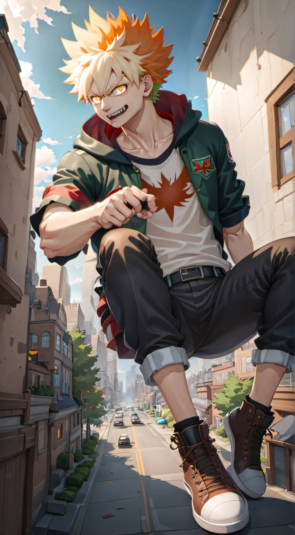 ai character: katuki Bakugo  background