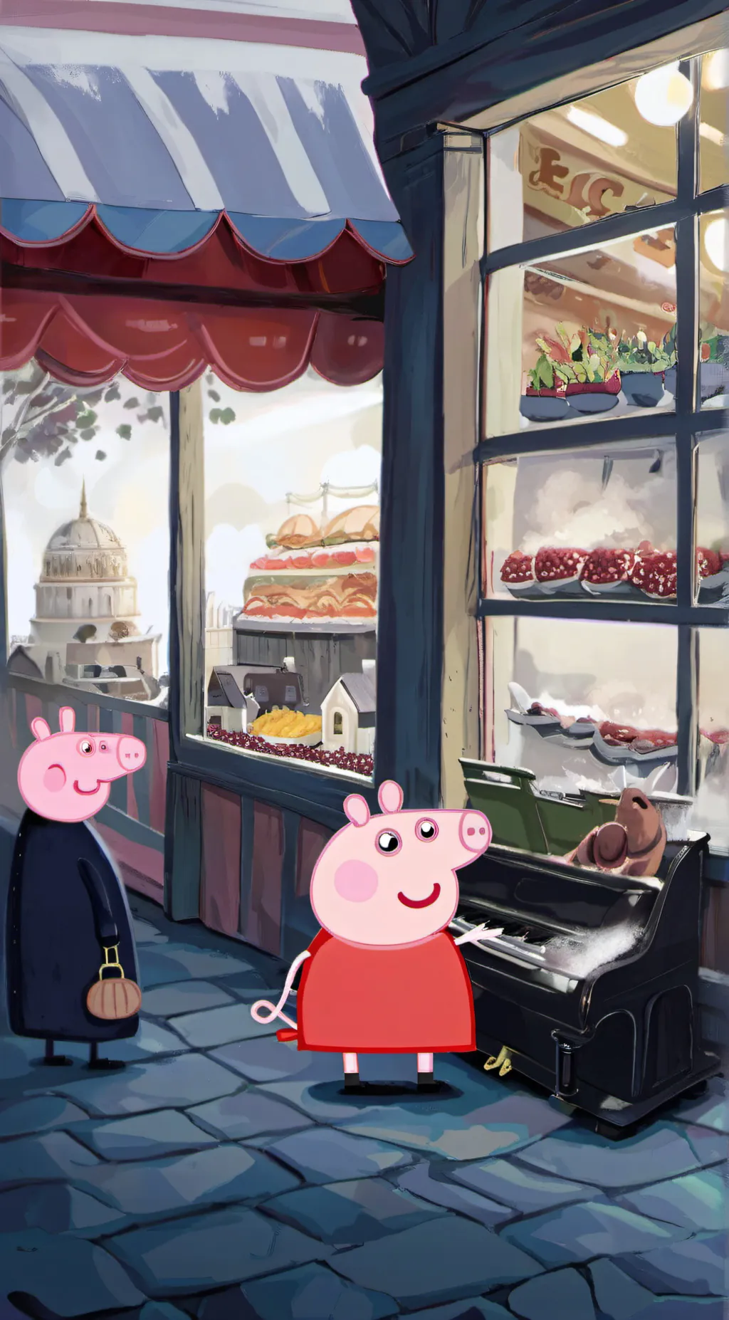 ai character: Peppa background