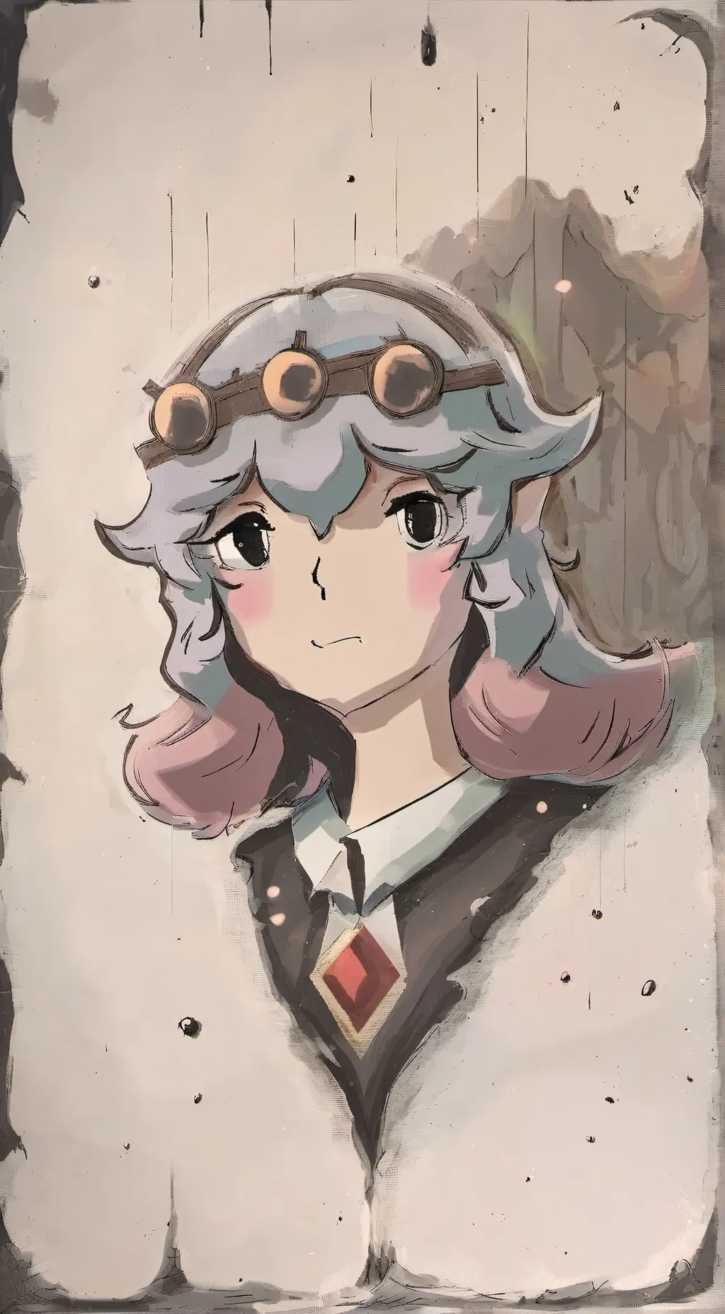 ai character: lilac background