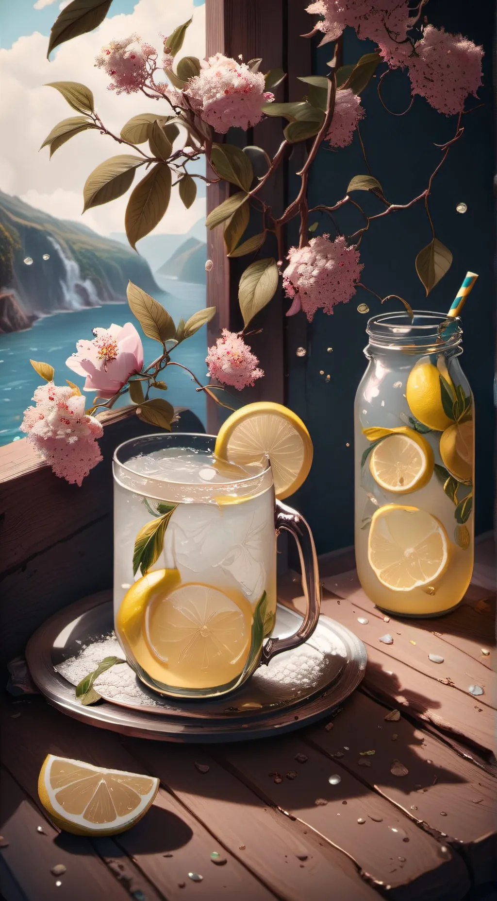 ai character: Fresh Lemonade ✨️ background