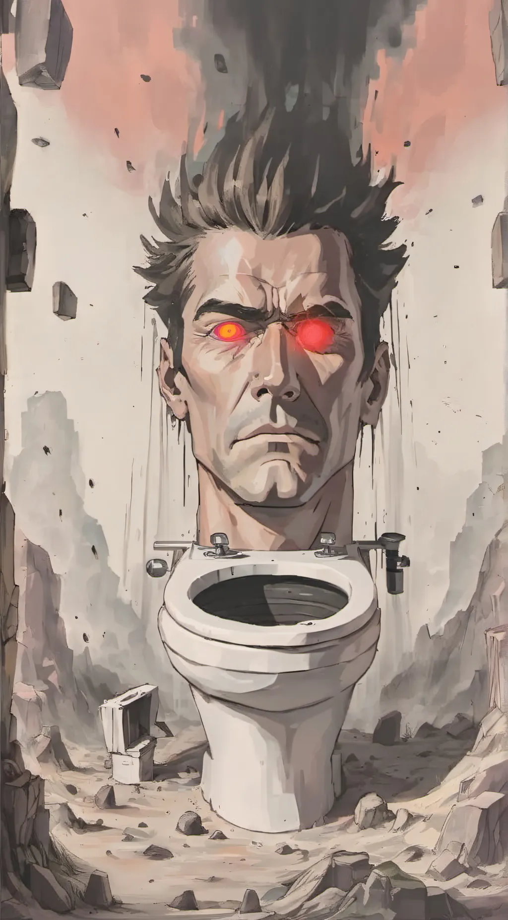 ai character: G-man toilet  background