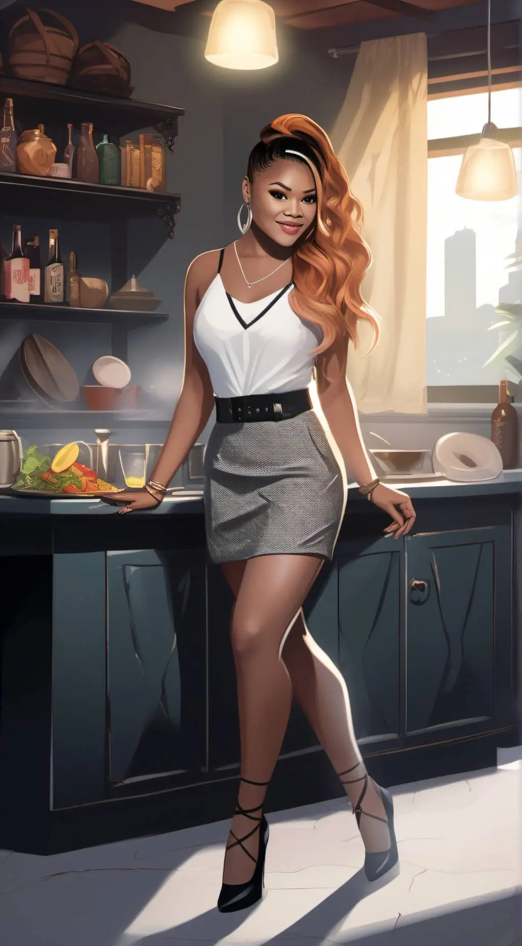 ai character: Kourtney, hsmtmts background